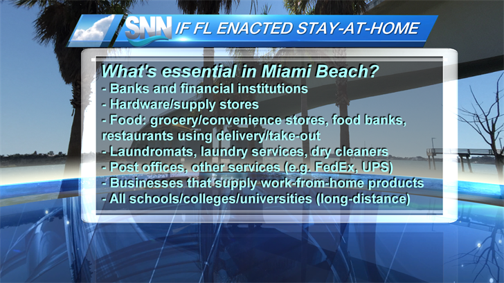 These are considered essential businesses in Miami Beach.