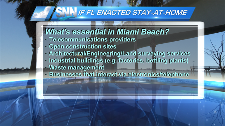 These are considered essential businesses in Miami Beach.