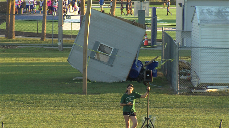 North Port High was mostly spared by Ian, but the damage it did is easy to see.