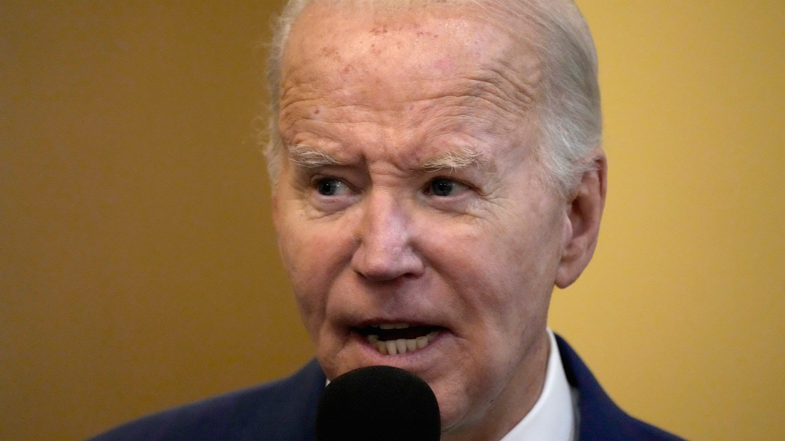 President Biden speaks at the "Sunday Lunch" event at the Brookland Baptist Banquet Center, part of the Brookland Baptist Church, in West Columbia, S.C., on Sunday, Jan. 28, 2024. (AP Photo/Jacquelyn Martin)