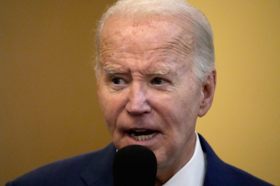 President Biden speaks at the "Sunday Lunch" event at the Brookland Baptist Banquet Center, part of the Brookland Baptist Church, in West Columbia, S.C., on Sunday, Jan. 28, 2024. (AP Photo/Jacquelyn Martin)