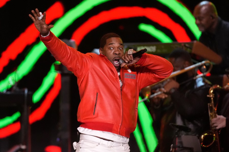 FILE - Busta Rhymes performs during the 39th Annual Rock & Roll Hall of Fame Induction Ceremony, in Cleveland. Oct. 19, 2024. (AP Photo/Chris Pizzello, File)