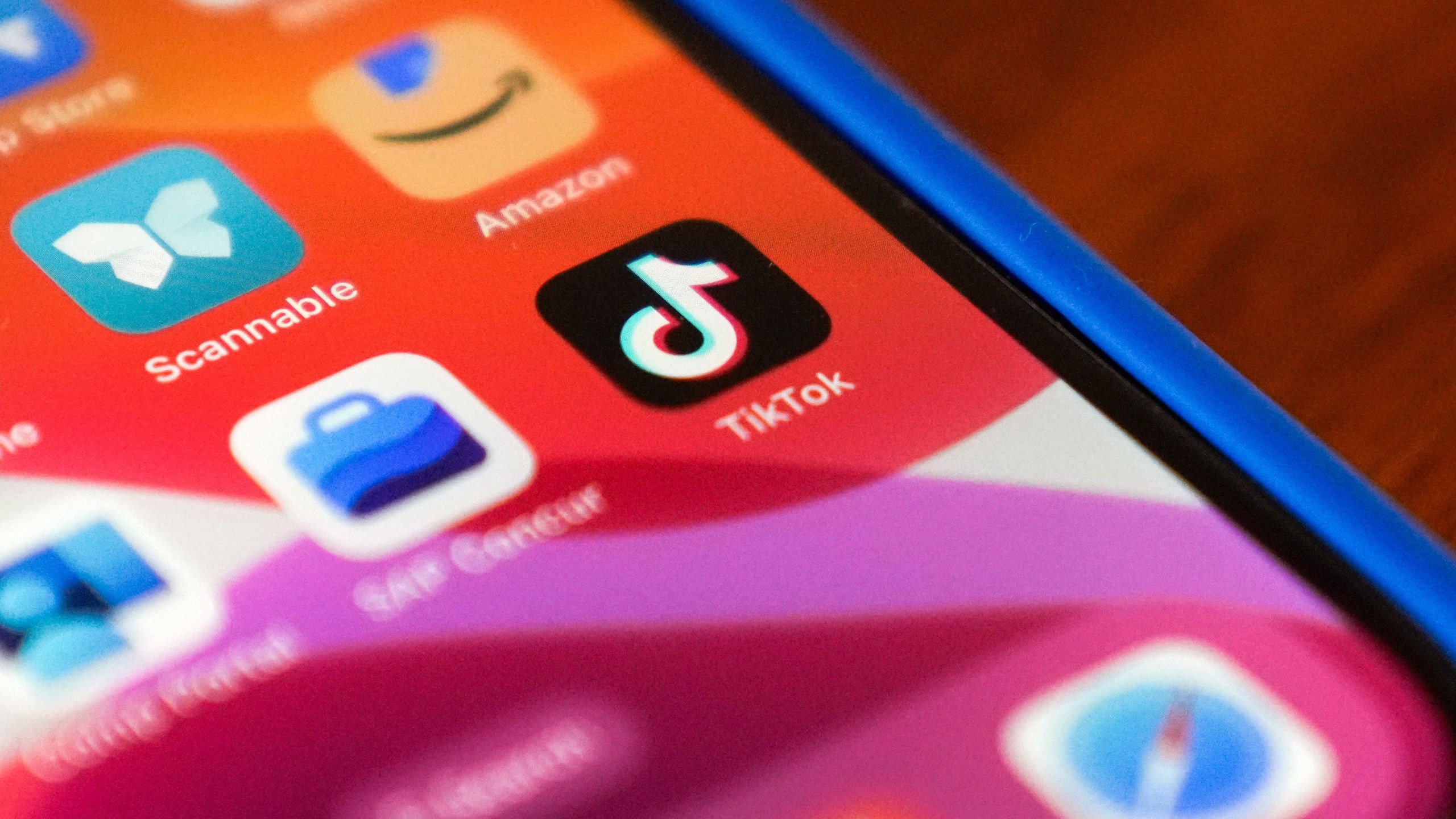 The TikTok app logo is shown on an iPhone on Friday, Jan. 17, 2025, in Houston. (AP Photo/Ashley Landis)