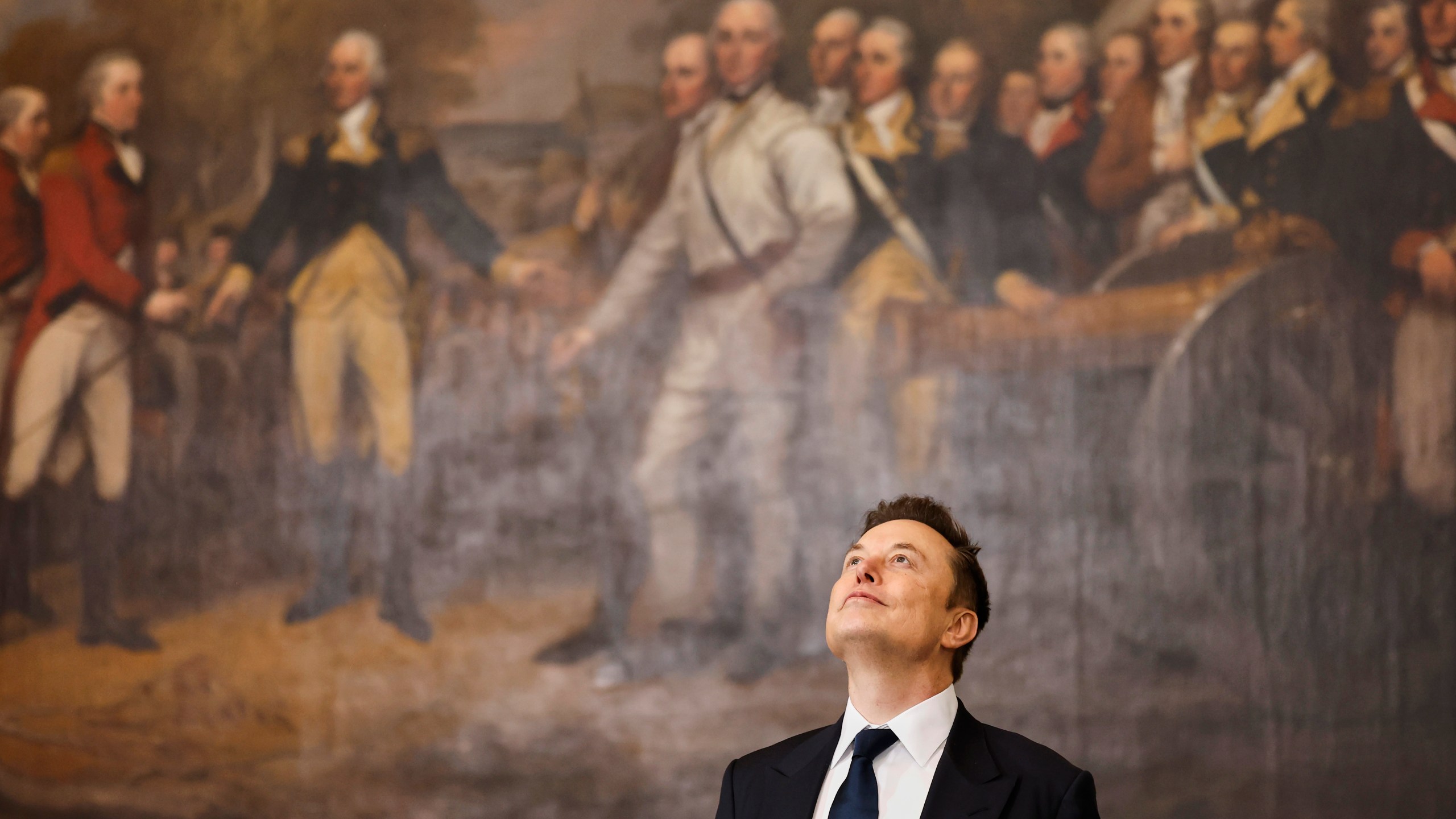 Elon Musk arrives before the 60th Presidential Inauguration in the Rotunda of the U.S. Capitol in Washington, Monday, Jan. 20, 2025. (Chip Somodevilla/Pool Photo via AP)