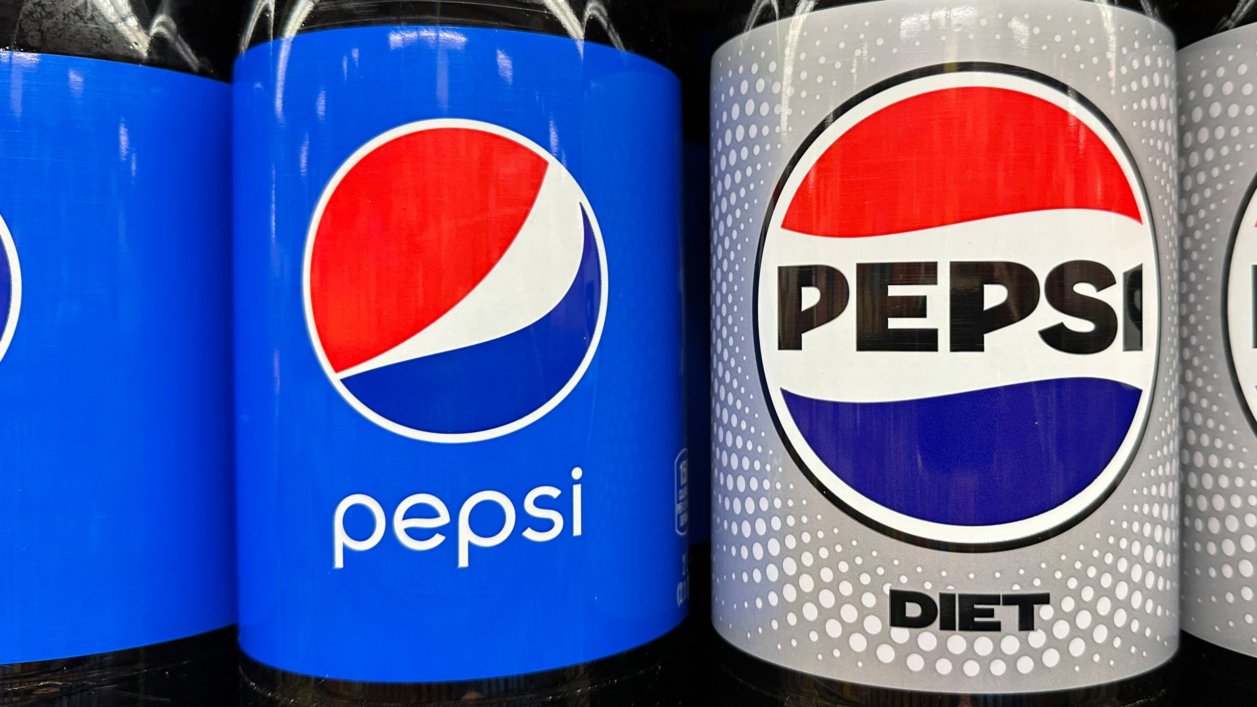 FILE - Pepsi soft drinks in plastic bottles are on sale at a grocery store in New York on Weds., Nov. 15, 2023. (AP Photo/Ted Shaffrey, File)