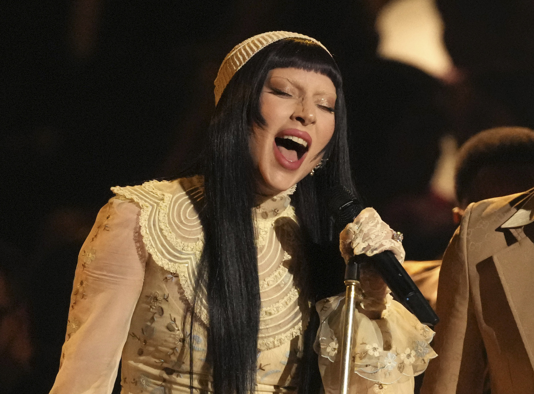 FILE - Lady Gaga performs during the 67th annual Grammy Awards on Feb. 2, 2025, in Los Angeles. (AP Photo/Chris Pizzello, File)