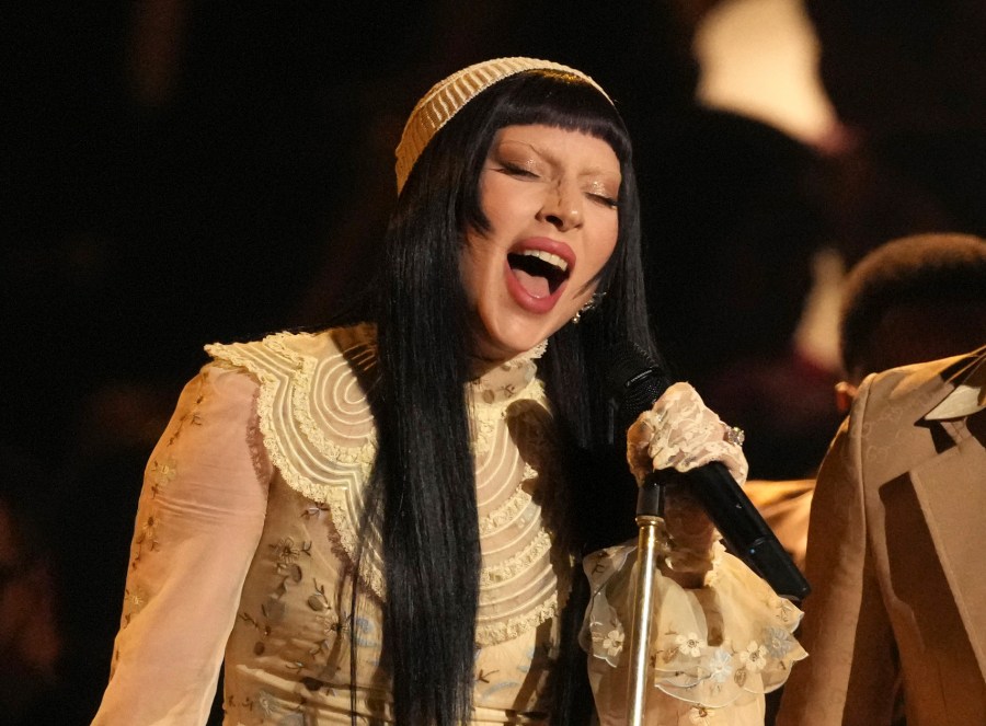 FILE - Lady Gaga performs during the 67th annual Grammy Awards on Feb. 2, 2025, in Los Angeles. (AP Photo/Chris Pizzello, File)