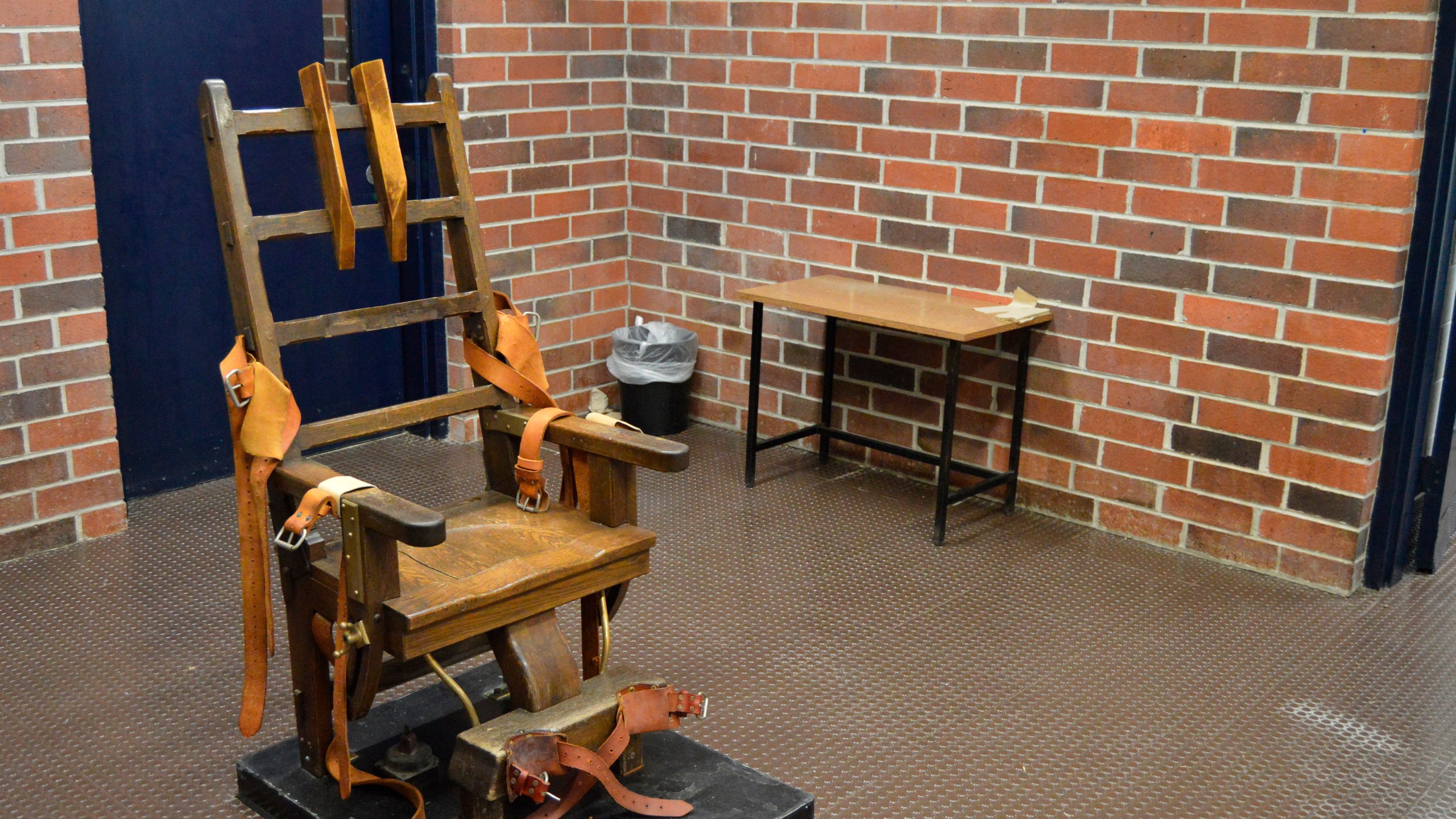 FILE - This March 2019 photo provided by the South Carolina Department of Corrections shows the state's electric chair in Columbia, S.C. (Kinard Lisbon/South Carolina Department of Corrections via AP, File)